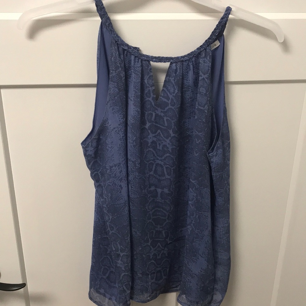 Violet snakeskin print tank top